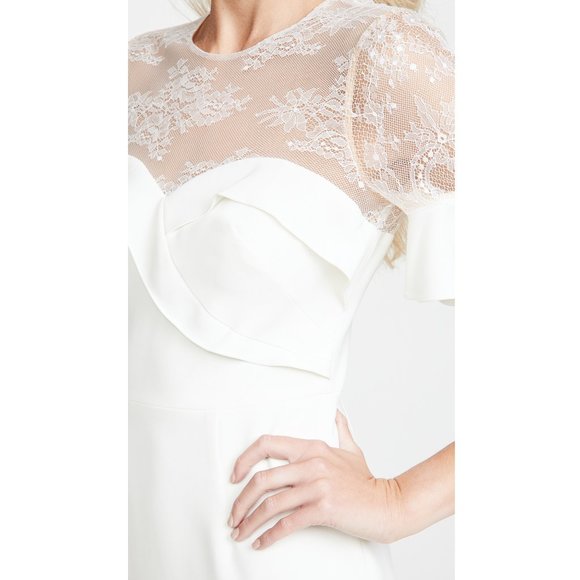 NWT Marchesa Notte White Midi Dress $595 - Picture 5 of 6